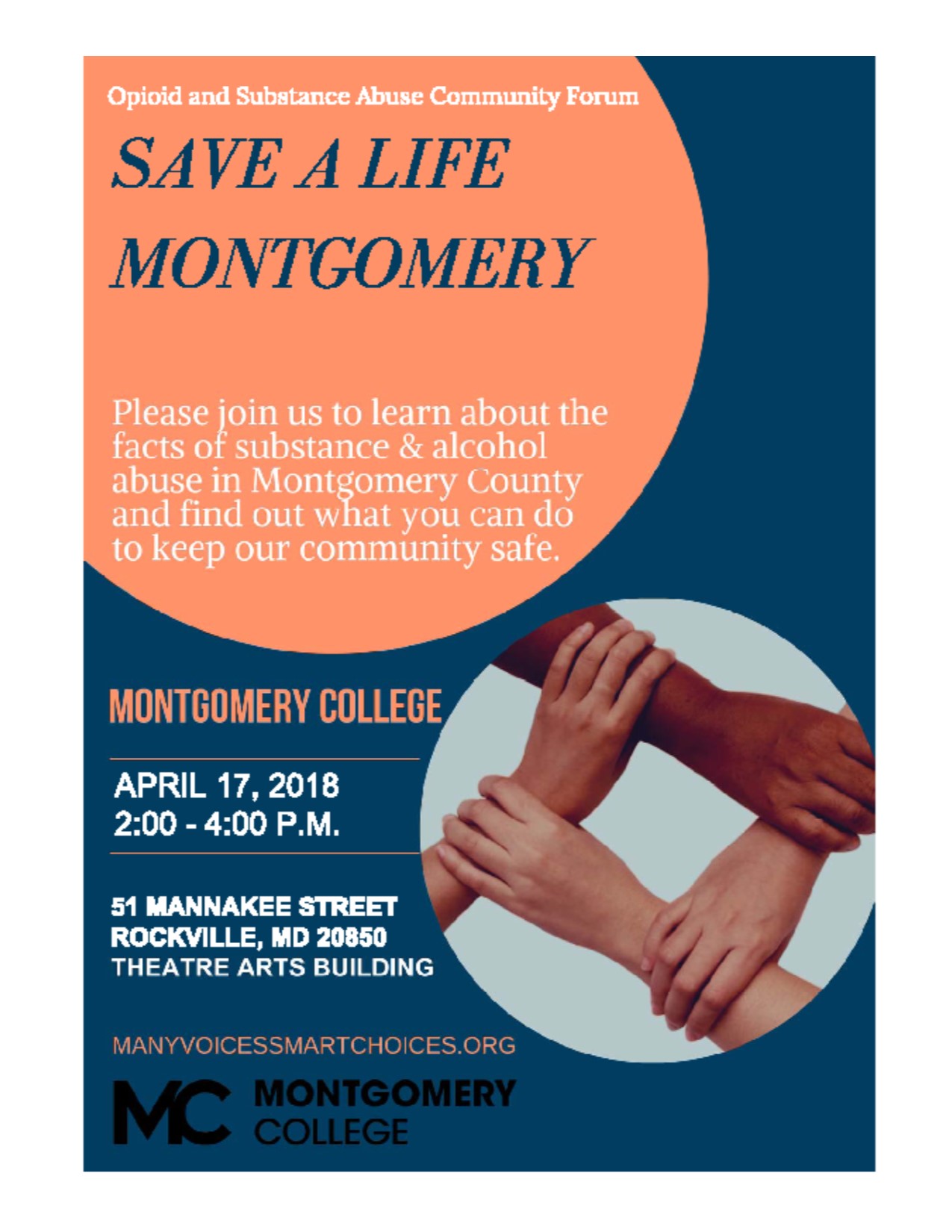 save a life montgomery join us for the opioid and substance abuse guest lecture flyer substance abuse