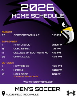 Men's Soccer 2026 Home Game Schedule